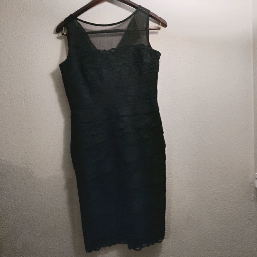 Black dress with layers